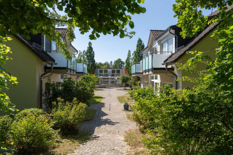 Der private Strandabgang vom Innenhof