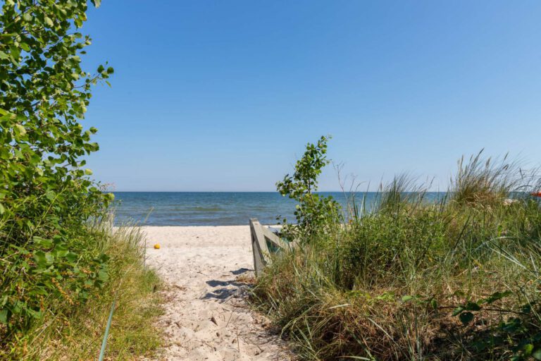 Der feinsandige Strand von Lobbe