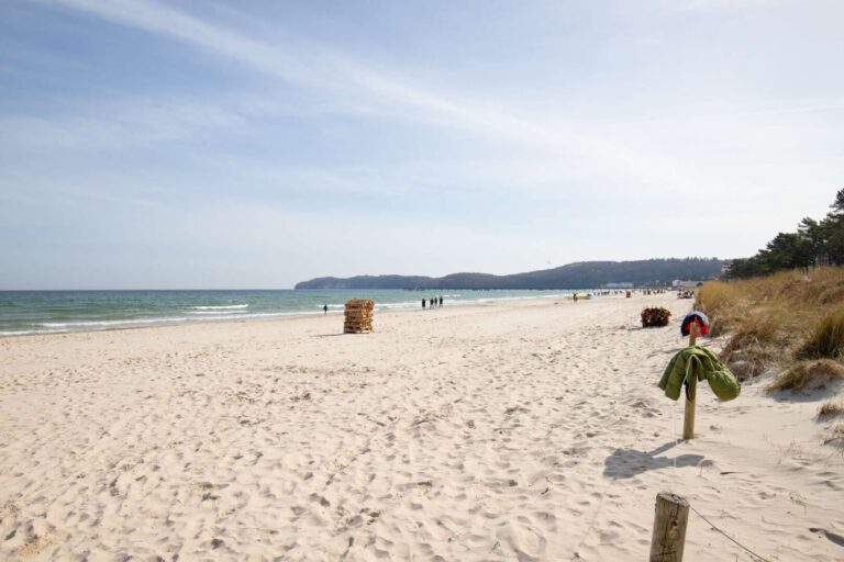 Der feinsandige Strand von Binz