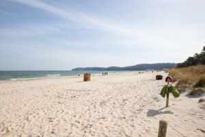 Der feinsandige Strand von Binz