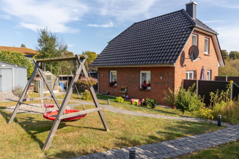 Die gepflegte Außenanlagen