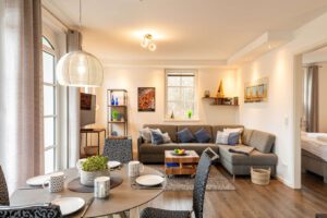 Der kombinierte Wohn- Essbereich