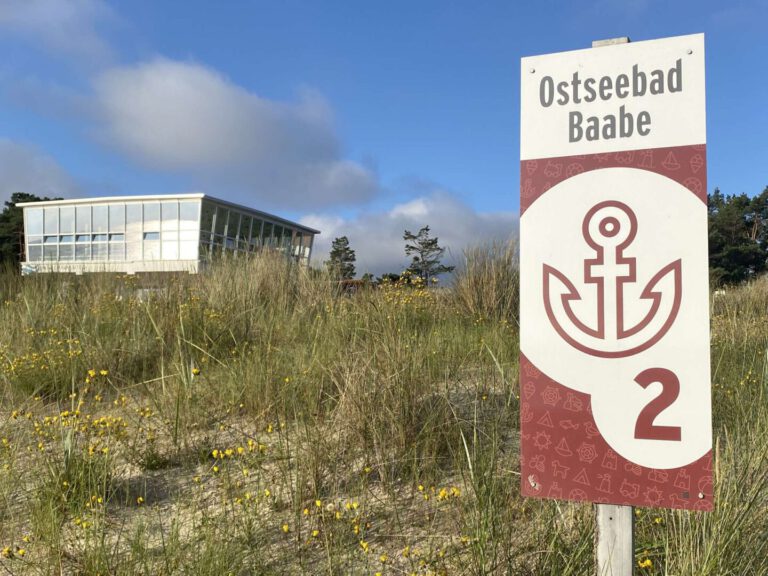 Der naturbelassene Standabgang am Inselparadies