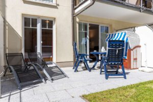 Die geschützte Terrasse