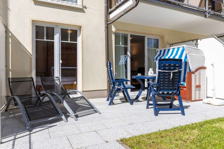Die geschützte Terrasse