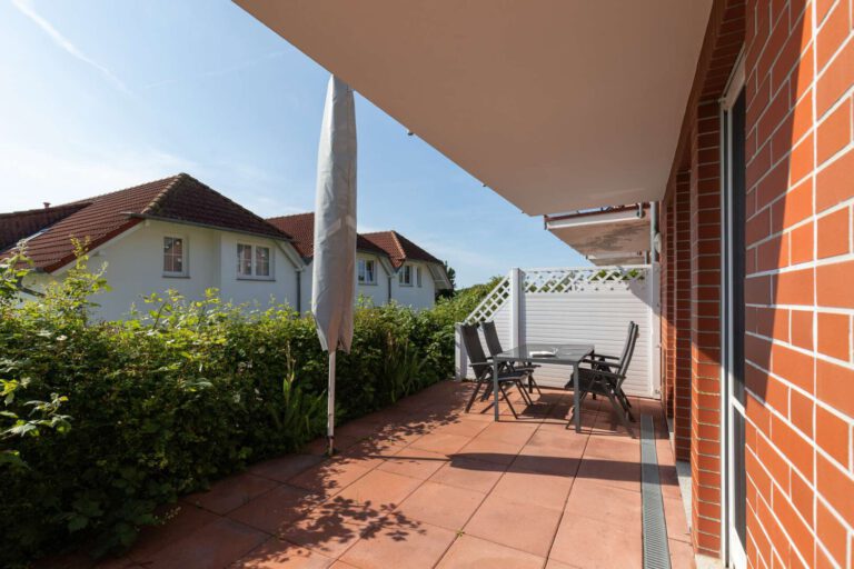 Die grüne und gepflegte Terrasse