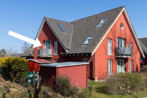 Ansicht auf die Rückseite der Immobilie
