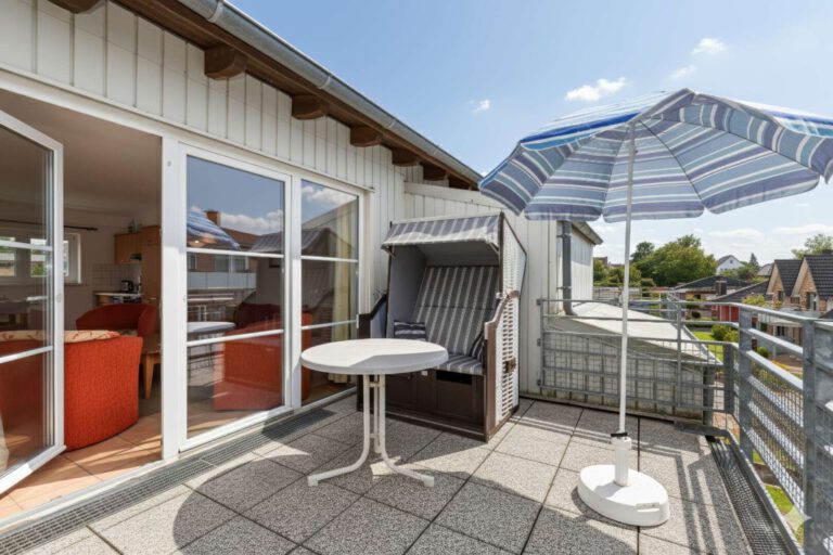 Die sonnige Dachterrasse