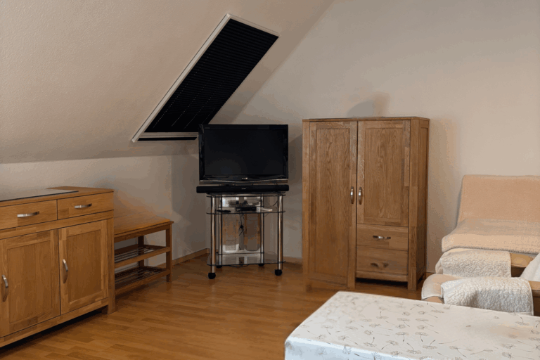 Der gemütliche Wohn- und Schlafbereich