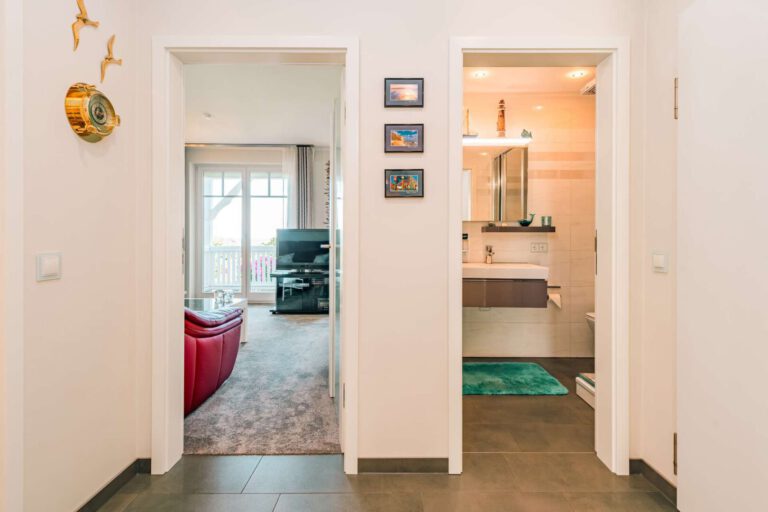 Der Blick in das exklusive Badezimmer