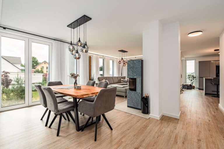 Der kombinierte Wohn- Essbereich