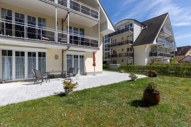 Die weitläufige Terrasse