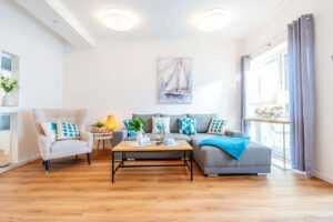 Das gemütliche Wohnzimmer – Wohnung unten