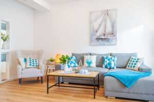 Das gemütliche Wohnzimmer – Wohnung unten