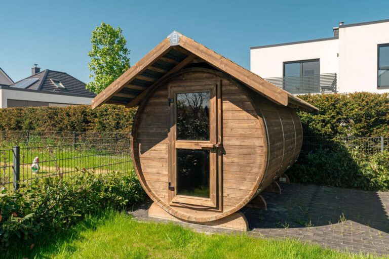 Die hauseigene Sauna im Garten