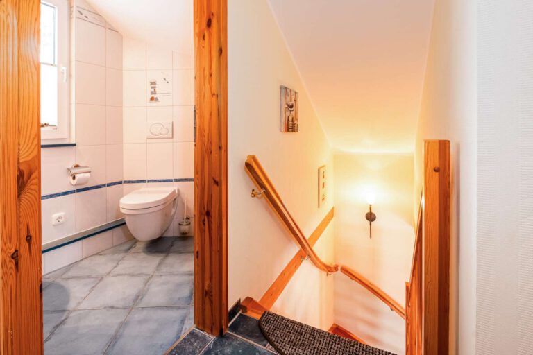 Die stilvolle Holztreppe