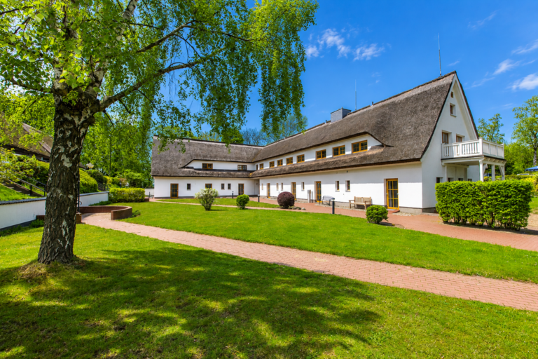 Die gepflegte Außenanlage