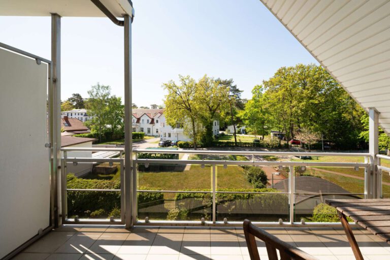 Der geschützte Süd-West-Balkon