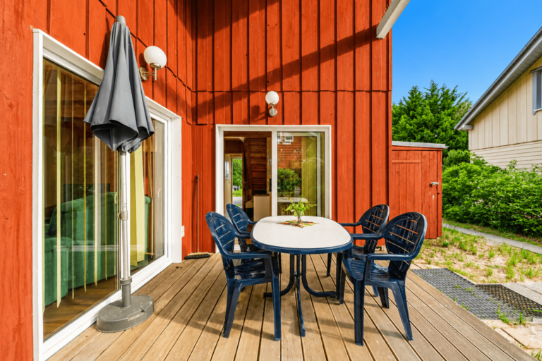 Die geschützte Terrasse