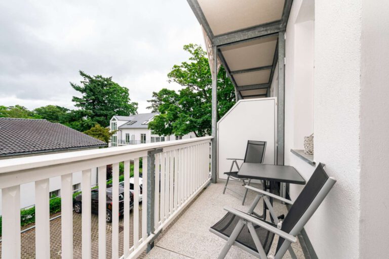 Der geschützte Balkon mit Meerblick