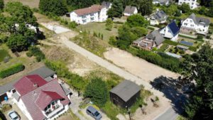 Luftbildaufnahme des Grundstücks